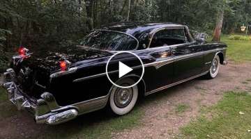 55 Imperial Newport, restored in orig. black ext./red and black int. We take this beauty for a ri...